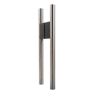 Dørgreb dobbeltsidet rund 30x500 mm – rustfrit stål AISI 304, sort beslag