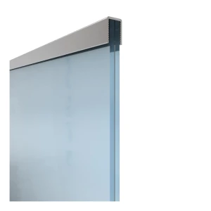 Kozza – rektangulært aluminiumshåndtag til glas 12–13,52 mm, mat anodisering, 5 m