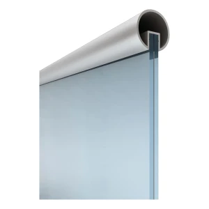 Kozza aluminium rundt håndliste Ø40 mm til glasgelænder – glas 12–13,52 mm, 5 m