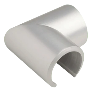 Kozza – gelænder forbinder 90° albue til aluminiums håndliste fi 40 mm til glas 12–21,52 mm