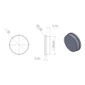 Kozza aluminium afslutningsprop til helglasgelænder profiler KE 105 / KE 115 – mat anodiseret 000-847 (3)