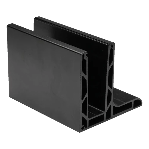 Kozza KE 105 – L-profil i aluminium til heldækket glasbalustrade 5000 mm sort 000-872 (1)