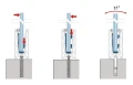 Kozza KF 1000 – aluminiumsprofil U til helglasgelænder 5000 mm med dræning 000-878 (8)
