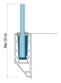 Kozza KE 120 – U-profil til helglasgelændere 5000 mm, sidemontage 000-877 (6)