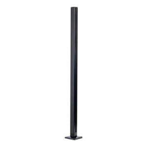 Gelænder midterstolpe 45x45x1100mm glas 8,72mm sort fladt system aluminium