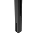 Hjørnestolpe gelænder 45x45x1283mm glas 8,72mm mørkegrå Kozza KR7500 000-890 (2)