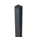Hjørnestolpe gelænder 45x45x1283mm glas 8,72mm mørkegrå Kozza KR7500 000-890 (3)