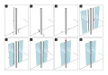 Hjørnestolpe gelænder 45x45x1283mm glas 8,72mm mørkegrå Kozza KR7500 000-890 (8)