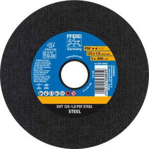 PFERD EHT 125-1.0 PSF Steel – kapskive til stål 125 x 1,0 mm - pakke med 25 stk