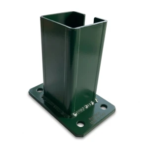 Grundplade til hegn stolpe 80x80 mm 8 mm grøn
