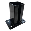 Grundplade til hegnsstolpe 80x80 mm 8 mm sort 000-786 (2)