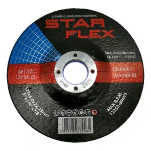 StarFlex skiveskærer til slibning T27 125×6,0 mm stål og INOX