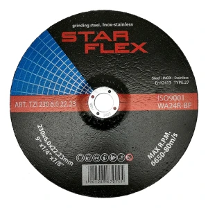 Star Flex – skive til slibning (grovslibning) 230 × 6,0 mm T27 stål og rustfrit stål