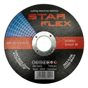 Starflex skæreskive til stål og INOX 115×1,0 mm WA60T-BF type 41