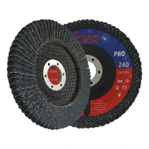Starflex PRO – lamelleskive til navsømme 125 mm, kornstørrelse 40