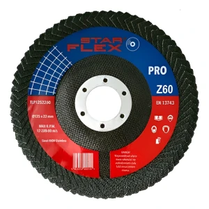 Starflex PRO – lameldisk til hjørneskæringer 125 mm, kornstørrelse Z60