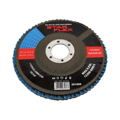 Star Flex – flad bladskive T27 125 mm zirkonium korn 40 INOX 000-968 (1)