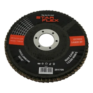 Star Flex lamelleskive bøjet T29 125 mm til stål – granulering 80