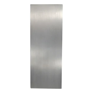 Kozza sidedæksel i aluminium til glasrækværksprofil U – satineret 121×45 mm