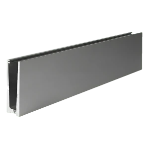 Kozza U-profil i aluminium til helglasrækværk 5000 mm – montering fra oven, satin