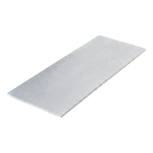Kozza sidedæksel fladt til U-profil for helt glasgelænder 124×50 mm AISI 304 satin
