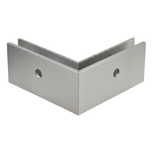 PSG hjørneprofil U udvendig til hel-glas balustrader 200×119×47 mm – sidemont
