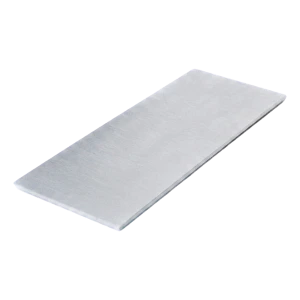 Kozza – flad sidestykke til U-profil til hel-glas gelænder 124×50 mm satin