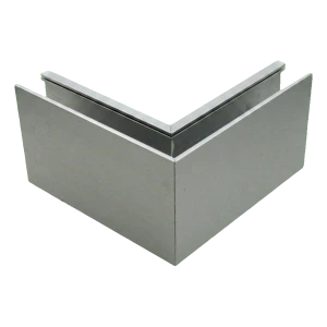 PSG Profil U ydre hjørneprofil til helglasgelændere 200×120×45 mm – aluminium satin