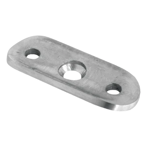 Monteringsplade til gelænder fi 48,3 mm – rustfrit stål AISI 304, satineret, 64x24x4 mm