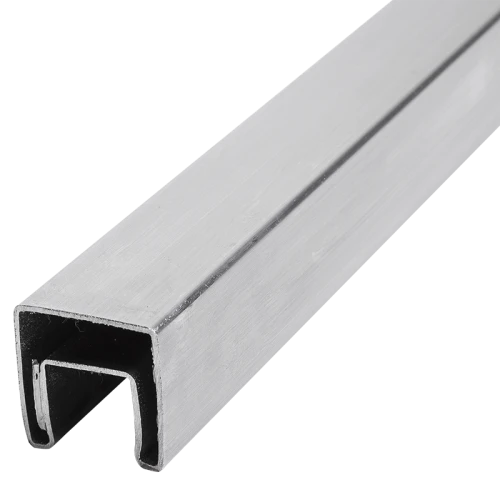 PSG Påklæbningshandtag til glas 40x40 mm AISI 304 satineret – 2500 mm 001-082 (1)