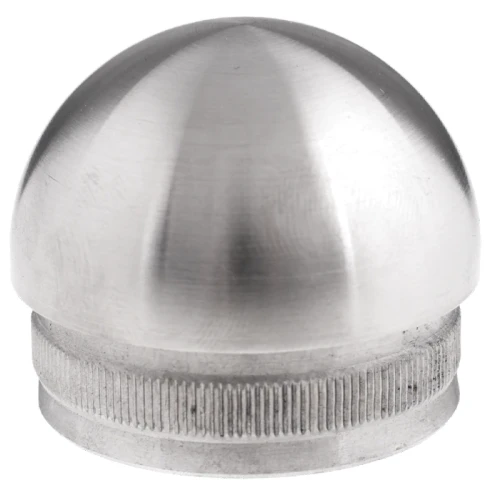 Kozza elipseformet indstøbelig slutpropp til gelænderrør 42,4 mm – AISI 304 rustfrit stål satin 001-095 (1)