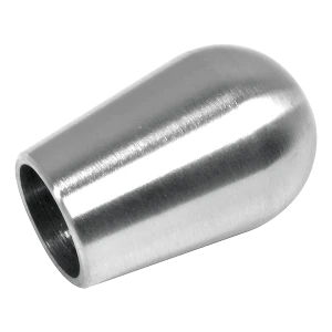 Afslutning til gelænderstang fi 12 mm oval H30 rustfrit stål satin