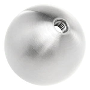 Indsættelig balustradekugle ø50 mm rustfrit stål AISI 304 satin, gevind M8