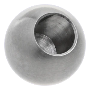 Indklebet kugle til gelænder ø 20 mm, hul ø 10 mm, rustfrit stål AISI 304 satineret