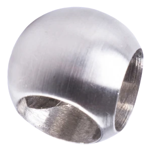 Indklebet hjørnekugle fi 20 mm til stålgelænder AISI 304 satin