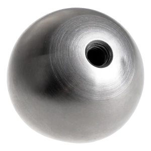 Skruekugle massiv til rækværk fi 30 mm gevind M6 rustfrit stål satin