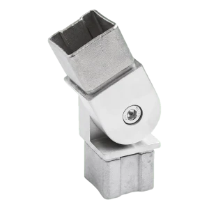 Geleddelt gelænderbue 90°–180° til profil 40x40x2 mm – stål AISI 304 satin