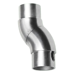 Vridelig rækværksknæ til indklebning i rør 42,4x2 mm – rustfrit stål AISI 304 satin