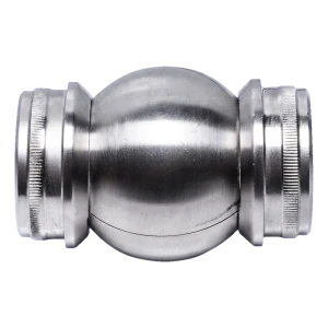 Justerbart kugleled 90°–180° til rør ø42,4 mm – rustfrit stål AISI 304 satin