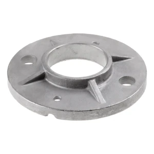 Monteringsfod med flange til gelænder ⌀42,4 mm – stål med huller