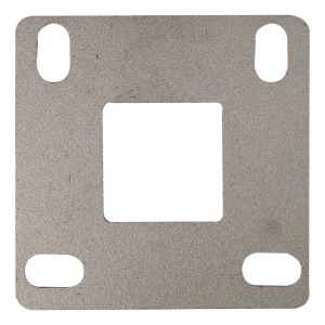 Gelændersøjle bundplade til svejsning 100x100 mm – system 40x40, rustfrit stål AISI 304