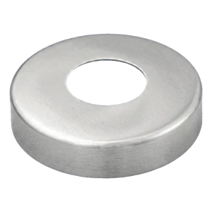 Maskerende rund roset til rør ø 12 mm – rustfrit stål AISI 304, satin, Ø75 mm