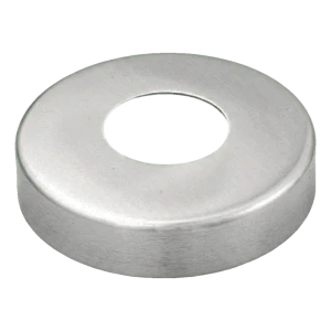 Rundformet maskerende balusterroset Ø85 mm til rør 42,4 mm – rustfrit stål AISI 304 satin
