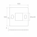 Gelænderstolpe sokkel til svejsning 100×100 mm – rustfrit stål AISI 304, system 40×40 001-162 (2)