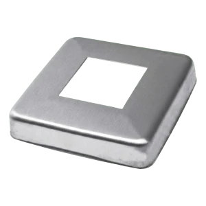 Maskerende roset til 40x40 mm profil – rustfrit stål AISI 304 satineret