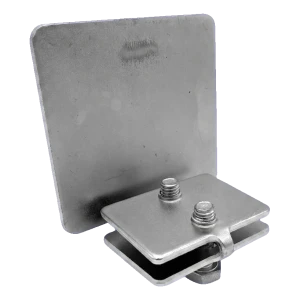 PSG afslutning til skinne profil for skydebom 80x80 mm galvaniseret