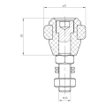 PSG styreskive gummeret ø31 mm til skydporte med gevindstang M10 001-276 (2)