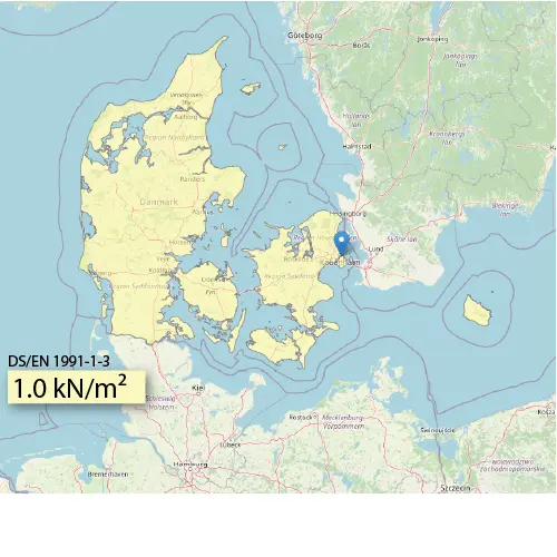 Kort over sne