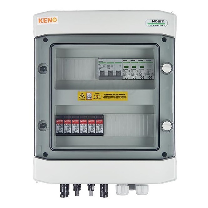 Koblingsboks med DC + AC overspændingsafleder, 1000V type 1+2, 2 x PV-kæde, 2 x MPPT // ogr. AC type 1+2, 20A 3-F type SH-214 DCAC